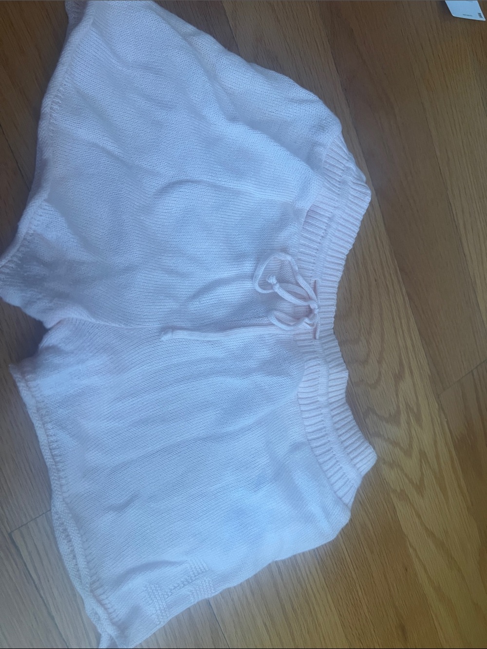 Repetto Light Pink Knit Drawstring Shorts